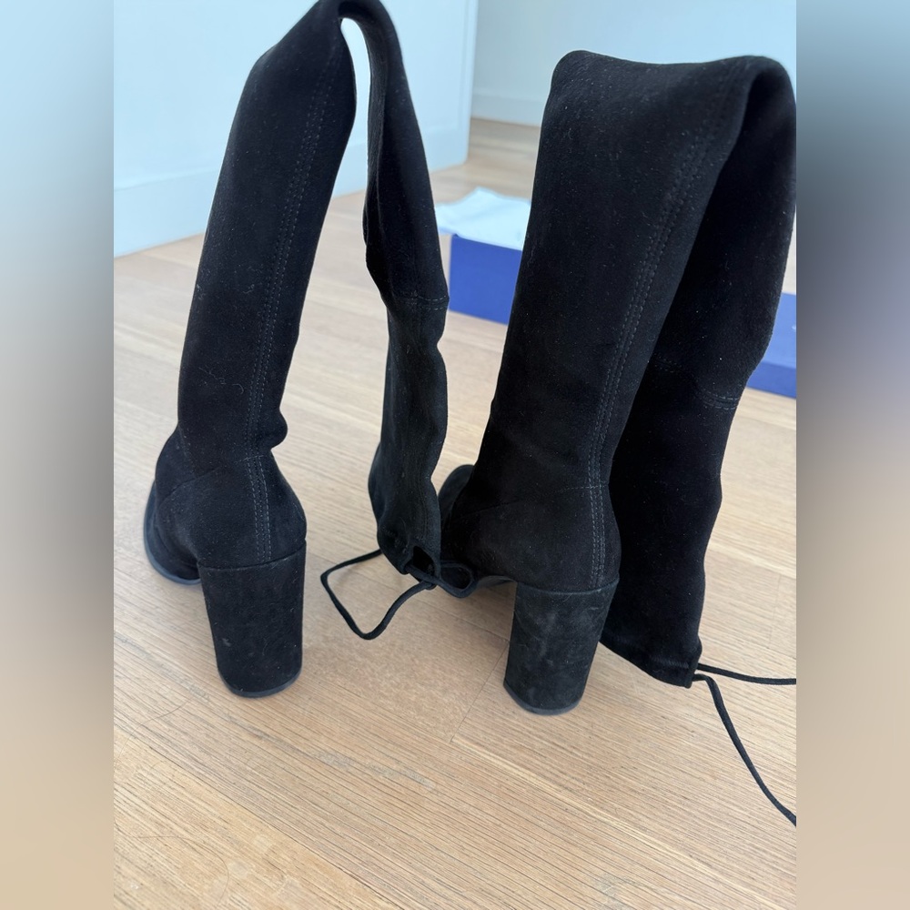 Stuart Weitzman Highlands boots - black suede - Picture 4 of 8